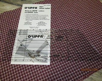 O'Lipfa Olipfa 60 Degree Mini Ruler 33360 New in Original package Quilting Sewing Tool