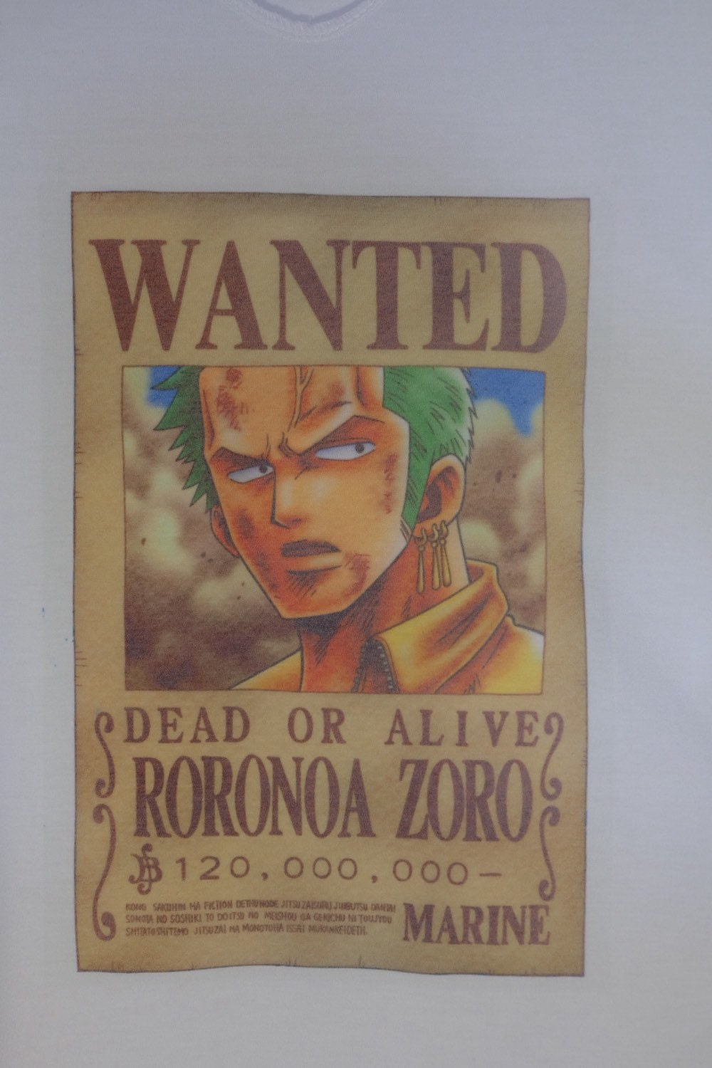 Poster Wanted dead or alive Roronoa Zoro T-shirt by WhatTheForg