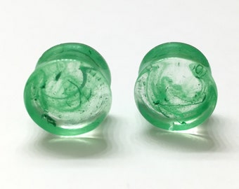 14mm (9/16") Green Smoke Double Flare Plugs - Gauges - Ear Plugs
