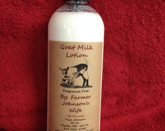 Goat Milk Lotion Fragrance Free 16 oz