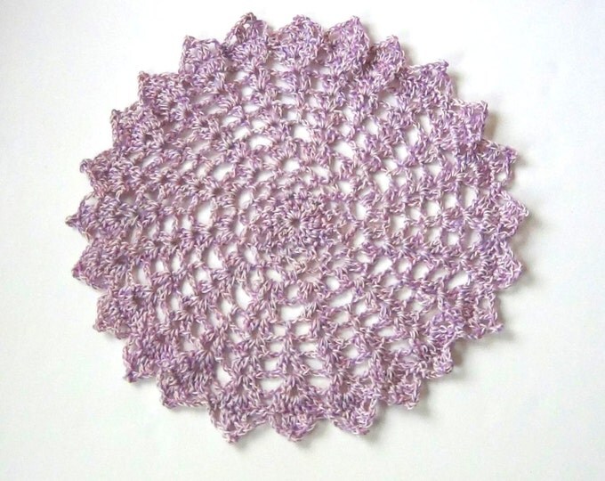 Purple Doily, Crochet Doilies, Lavender Decor, Table Topper, Lace Doily