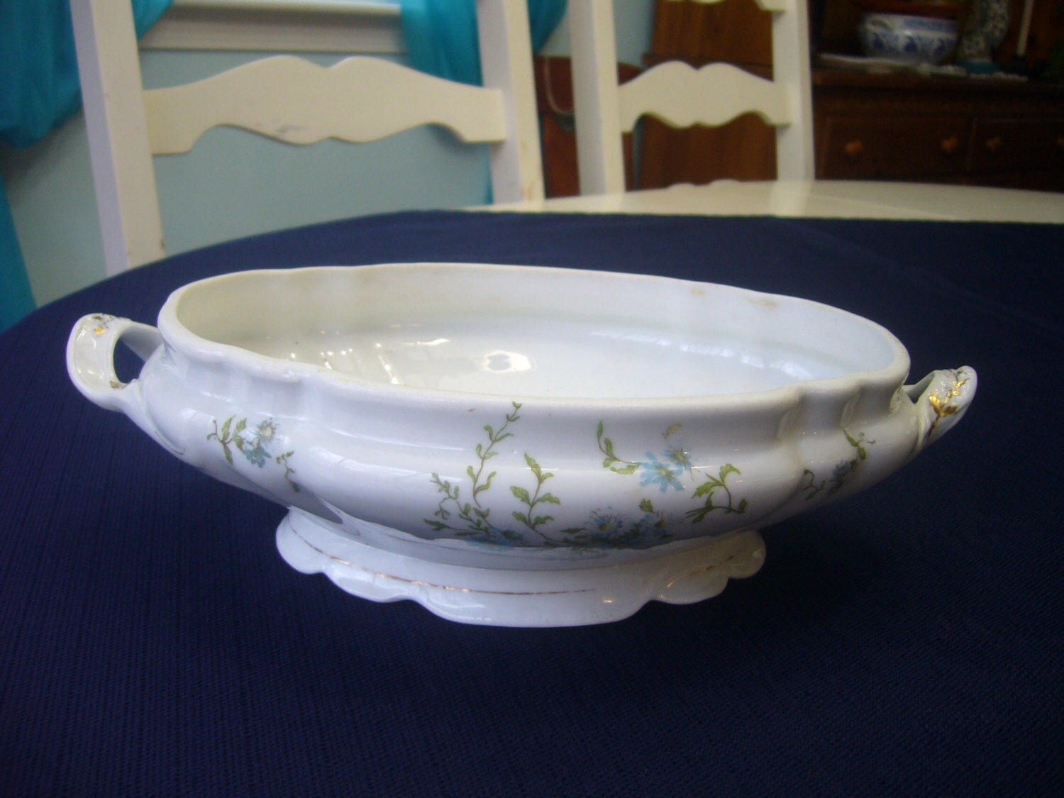 Porcelain Serving Bowl with Handles