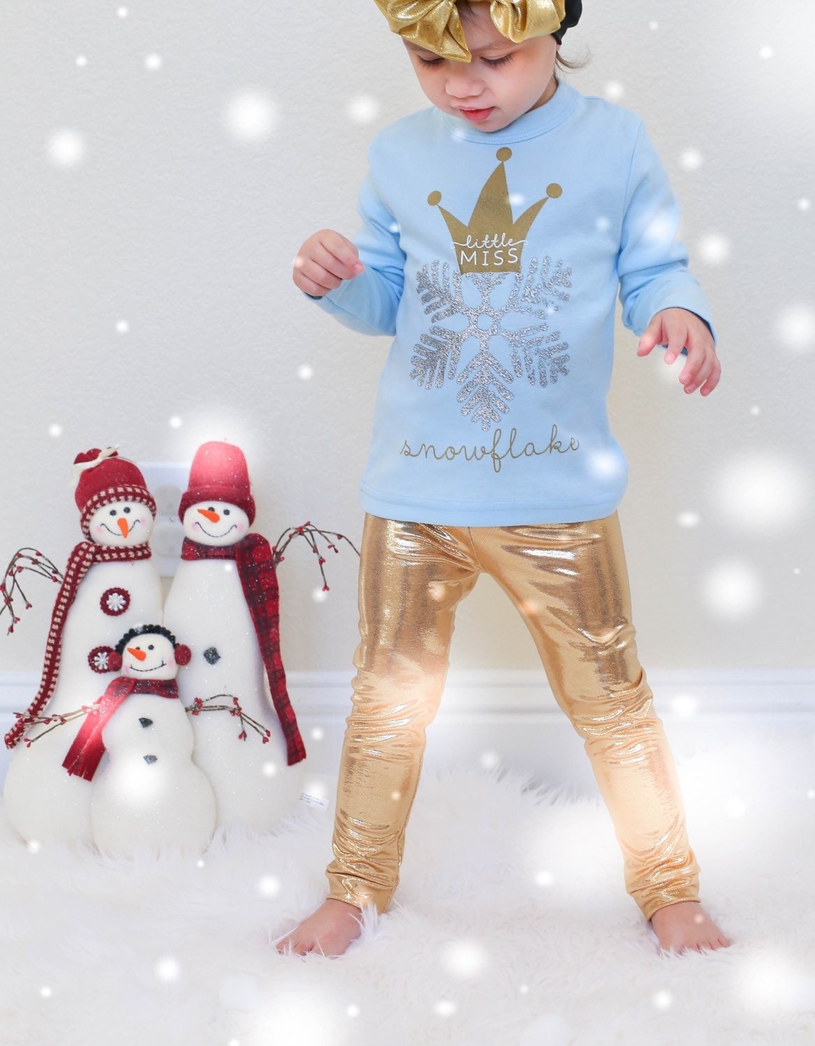 Gold Metallic Leggings Baby/Toddlers/Girls. Dance Spandex