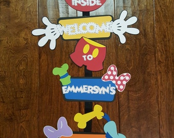 Mickey Mouse Clubhouse Name Front Door Sign