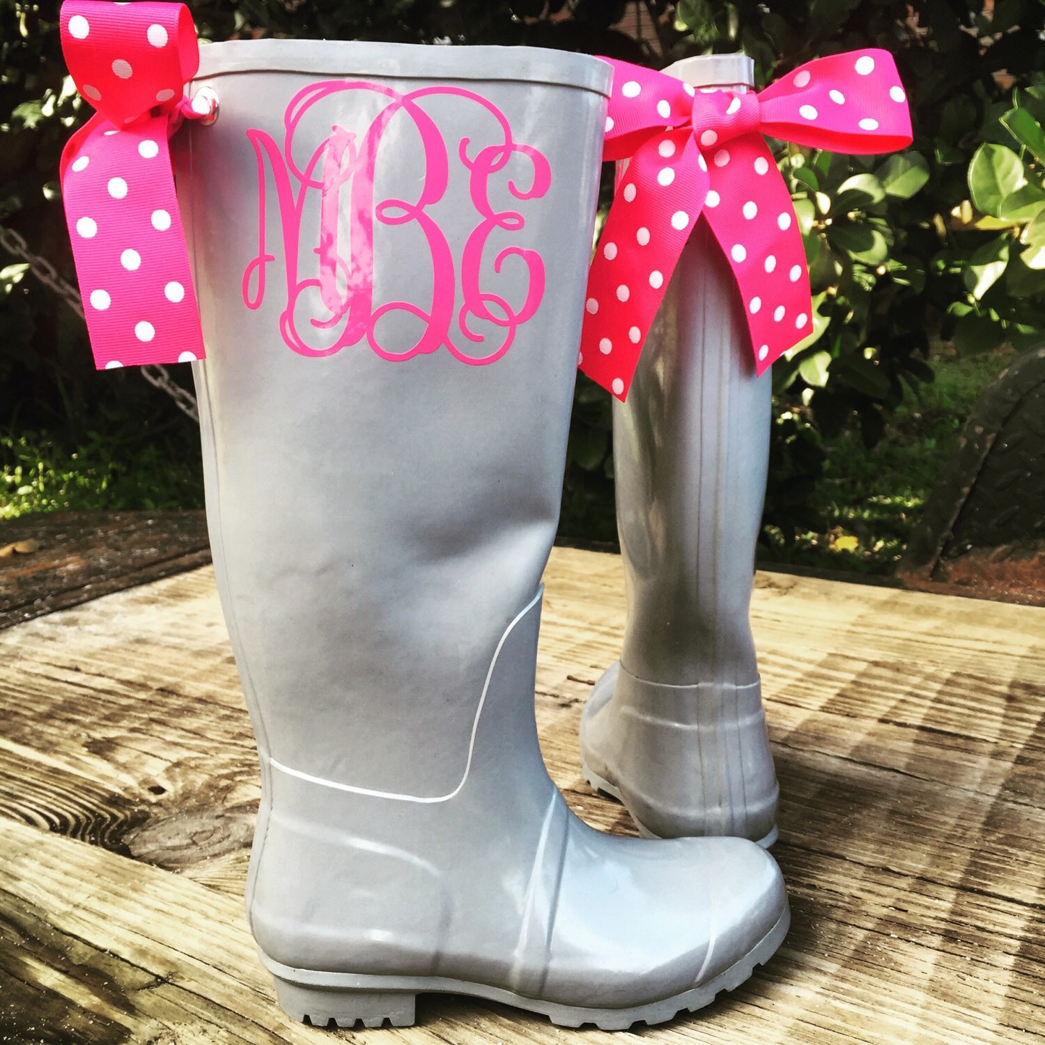 Personalized/Monogram Rain boots with by southernsassbybrit