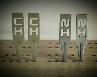 Custom Cribbage Pegs (2 Player Deluxe Set) - Stainless Steel & Brass Pegs - FREE Personalized Gift Box! - Makes a Great Wedding Gift!