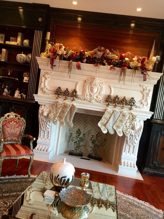 Christmas Mantel Garland Swag Lighted SHIPPING INCLUDED