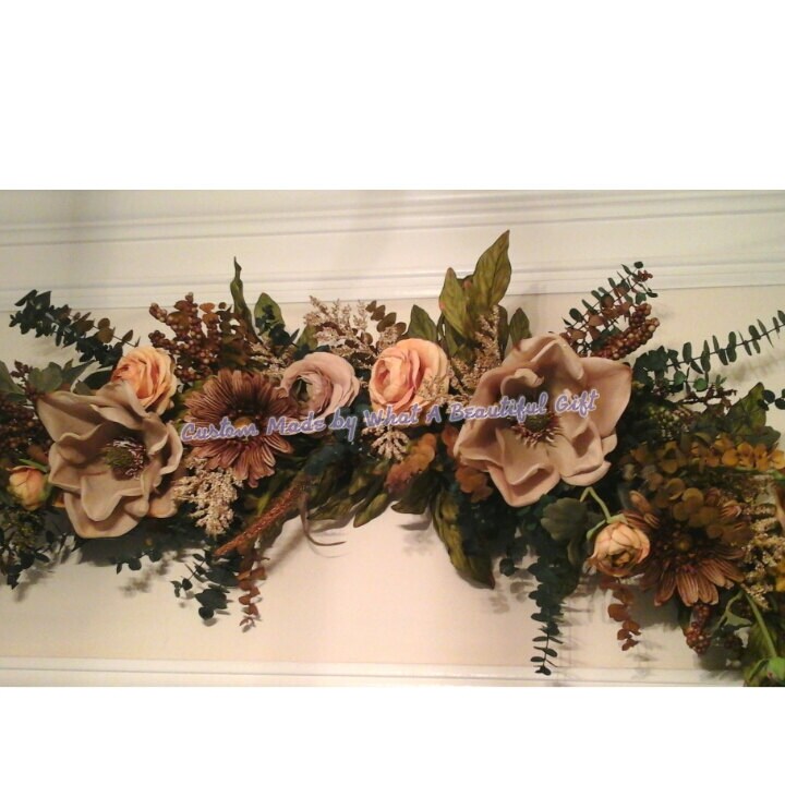 Floral Swag Large Silk Floral Arrangement SHIPPING INCLUDED