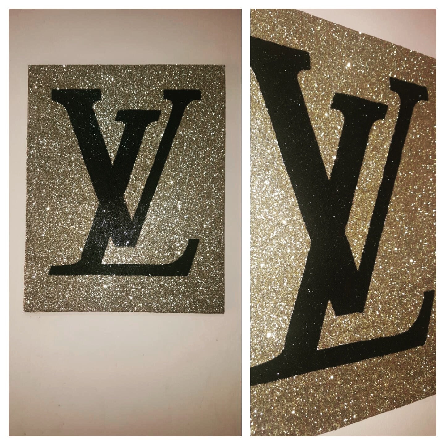 Louis Vuitton inspired wall artglitter wall arthome