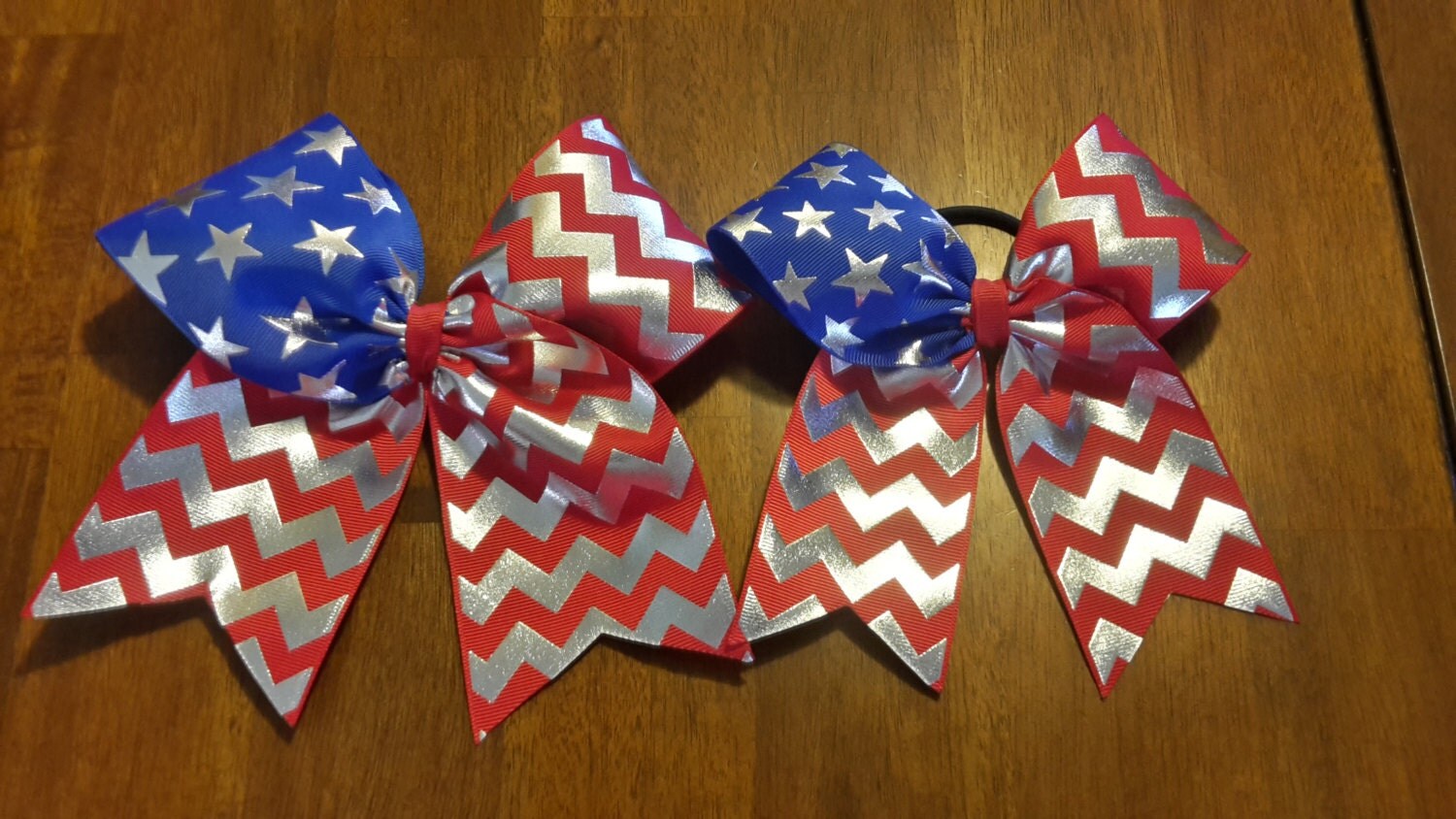 Patriotic Bow American Flag Bow Cheer Bow by Pjsxoxo on Etsy