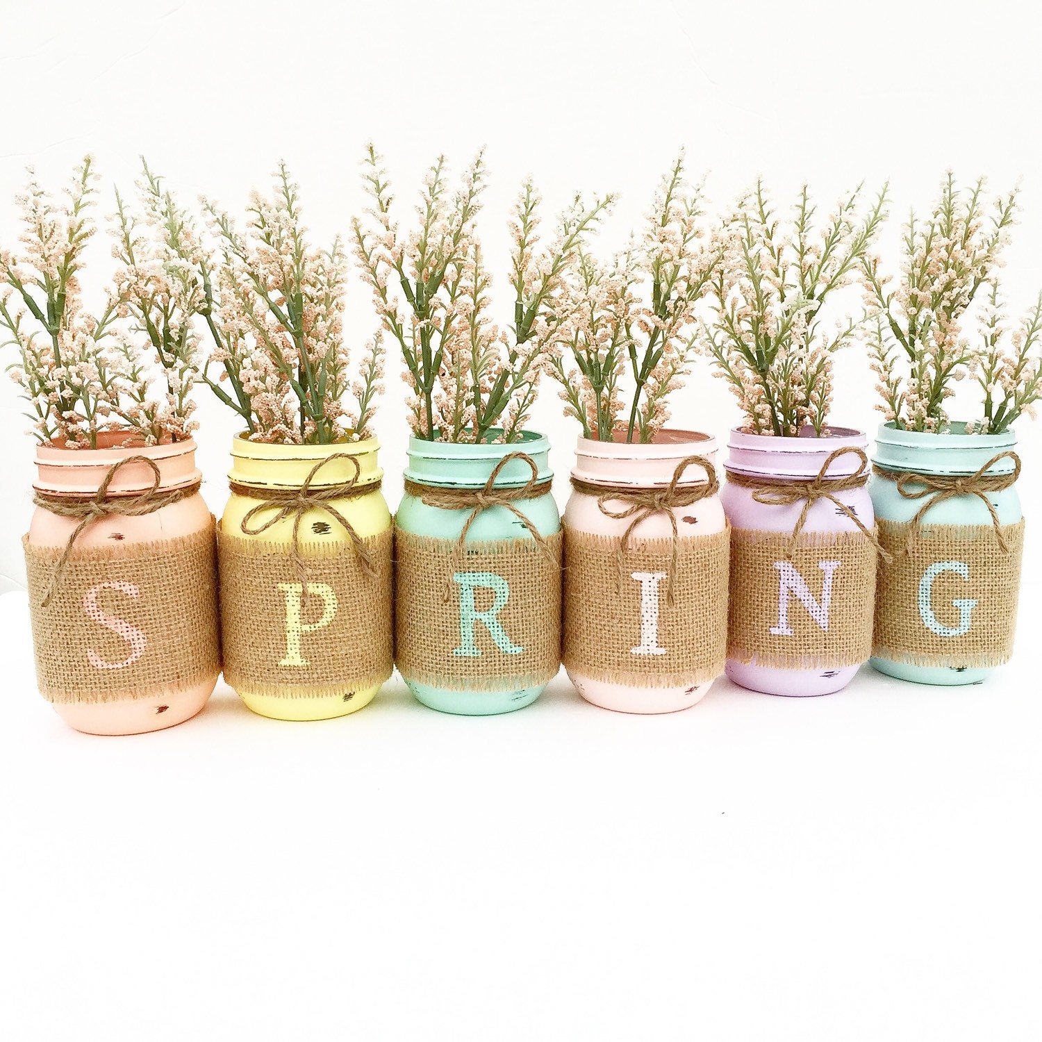 Spring Mason Jars Spring Decor Mason Jars Easter Decor