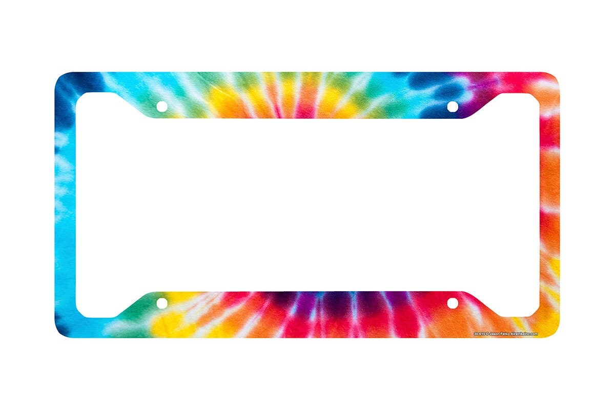 Tie Dye License Plate Frame Tie Dye Car Tag Frame Tie Dye