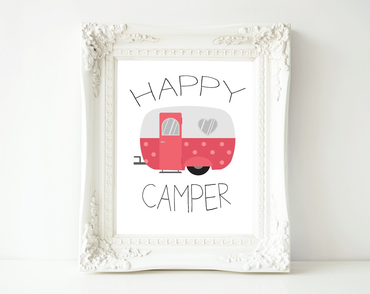 Happy Camper Printable Wall Art Glamper Wall Art Rv