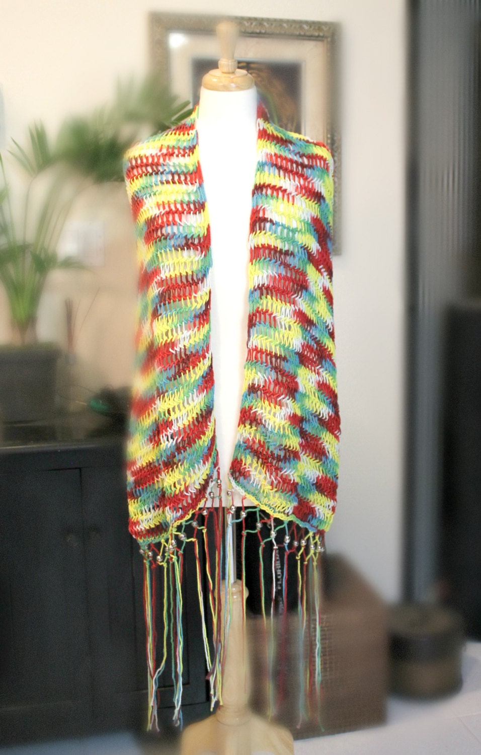 Loom Knitting Pattern Scarf Retangular Shawl Pattern EASY