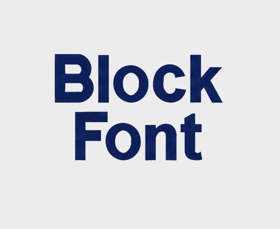 Block Font Embroidery Machine Font in 3 sizes 0.5