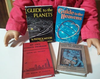 Printable 1950s Astronomy Books for 18" Dolls like American Girl Doll Accessories School Supplies Science Textbooks