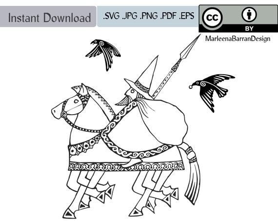 Download Yule Father The Viking God Odin on his horse Sleipnir