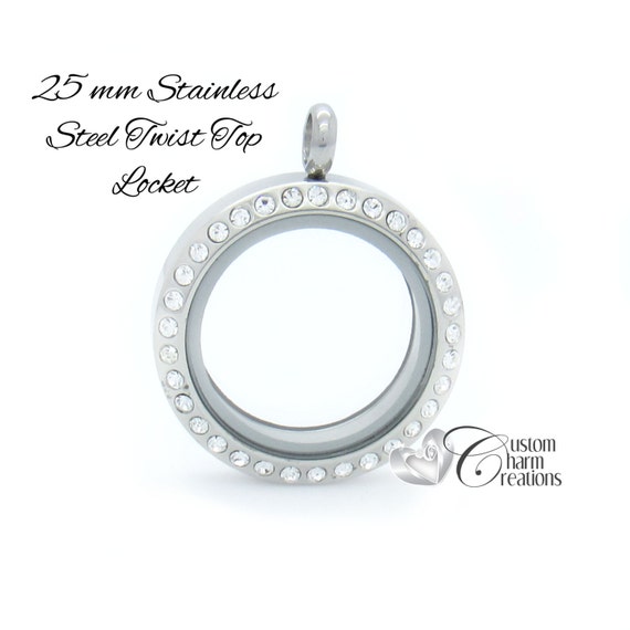 Floating Locket Stainless Steel Twist Top Medium 25 mm