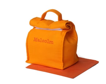 MTO Personalised Insulated lunch bag - Solid cotton