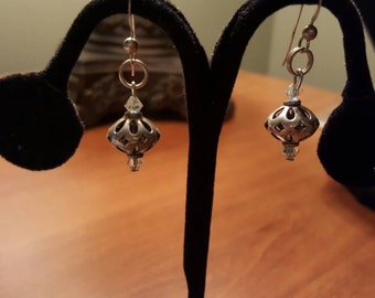 Unique One of a Kind Antique Silver Earrings