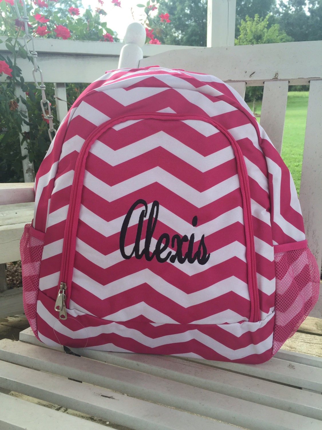 Personalized Book bag Monogrammed Book Bag Back Pack Back