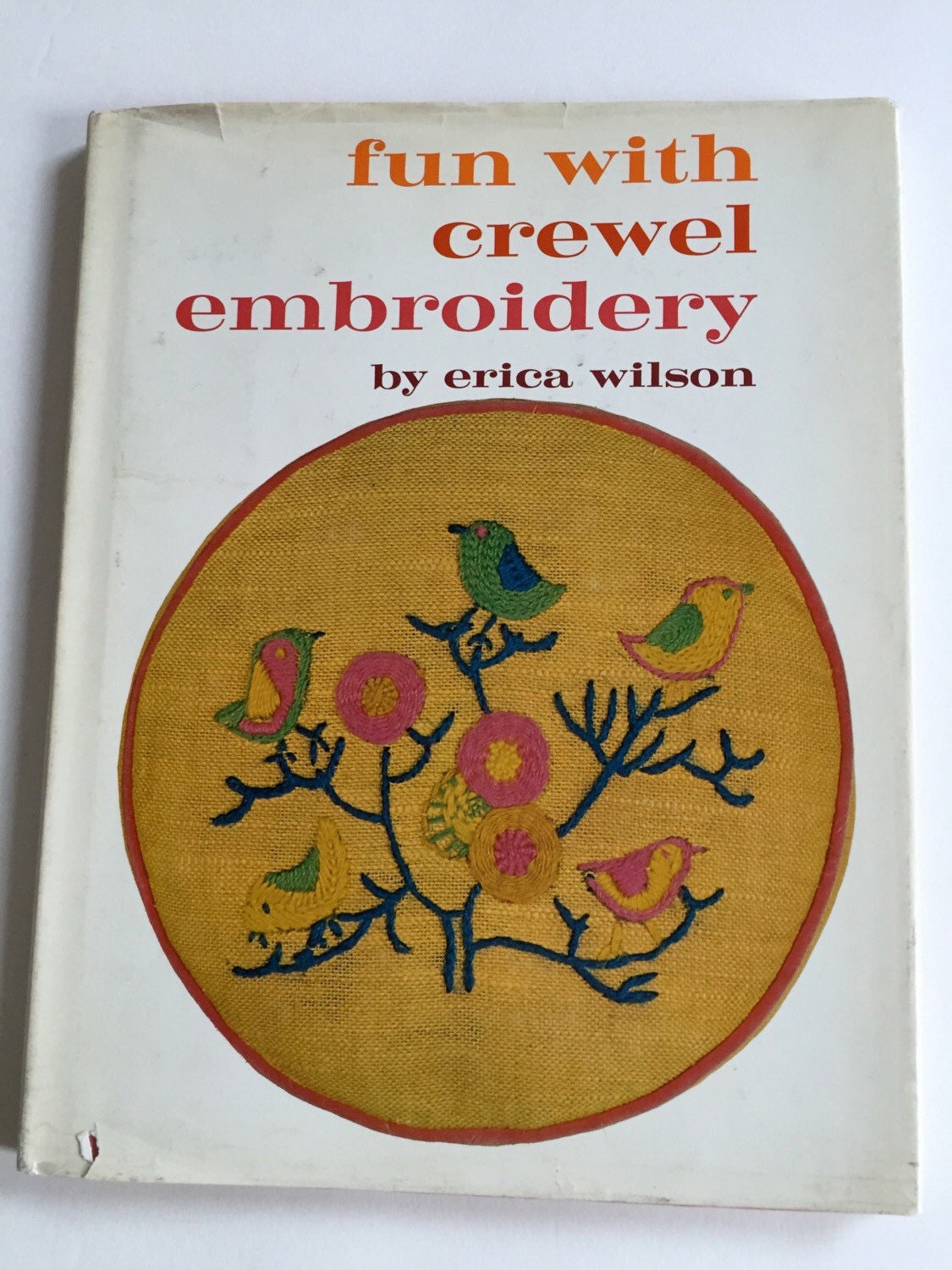 Erica Wilson CREWEL EMBROIDERY Book Charles Scribner's