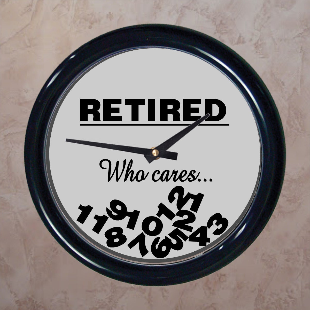 Retirement Clock/Retired Clock/Wall Clock Gift/Funny Who