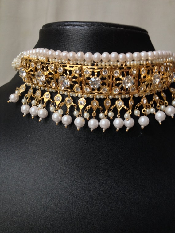 Hyderabadi Indian choker set | Wedding Jewelry | Indian Necklace | Faux ...