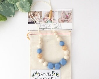 SALE - Teething Necklace for Mom, Silicone Chew Necklace, Mommy Chewelry, Nursing Jewelry, Teether Necklace, Chew Jewelry