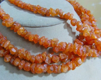Reserved Anastisia1 Strand Spessartite Garnet rough beads 12'' 45, grams 7X9. 8X12. MM
