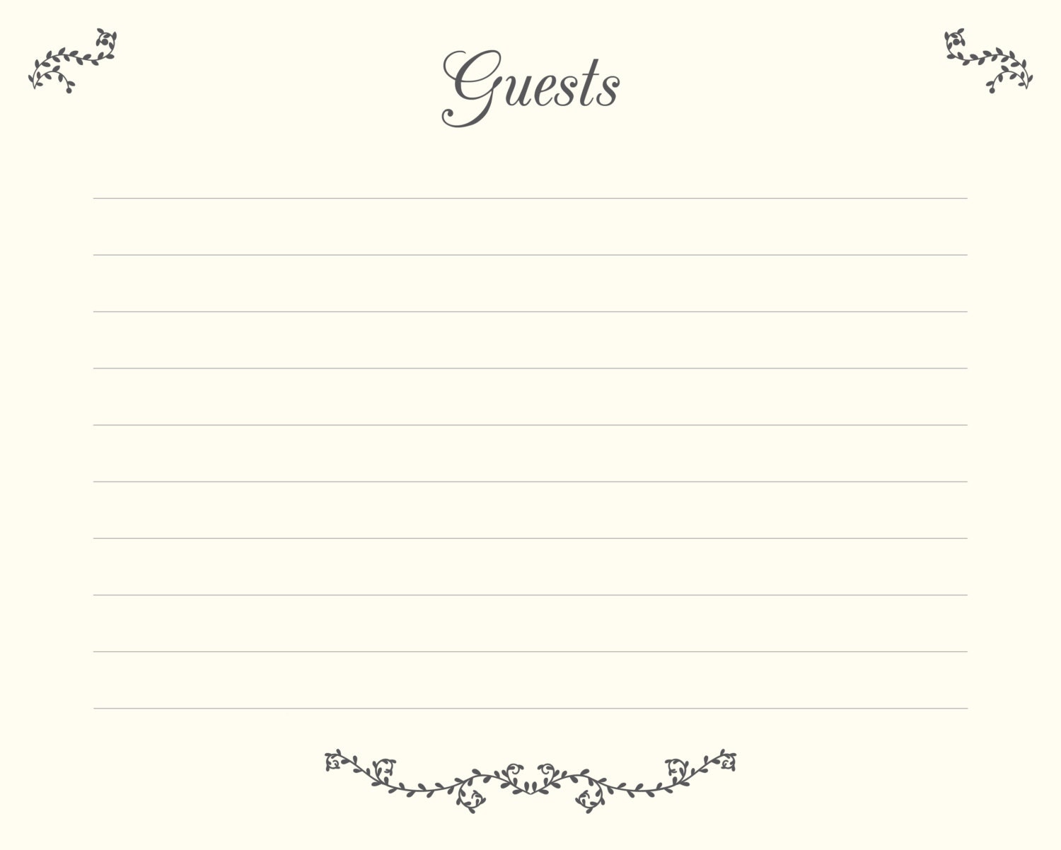 Free Printable Guest Book Pages Printable Printable Word Searches