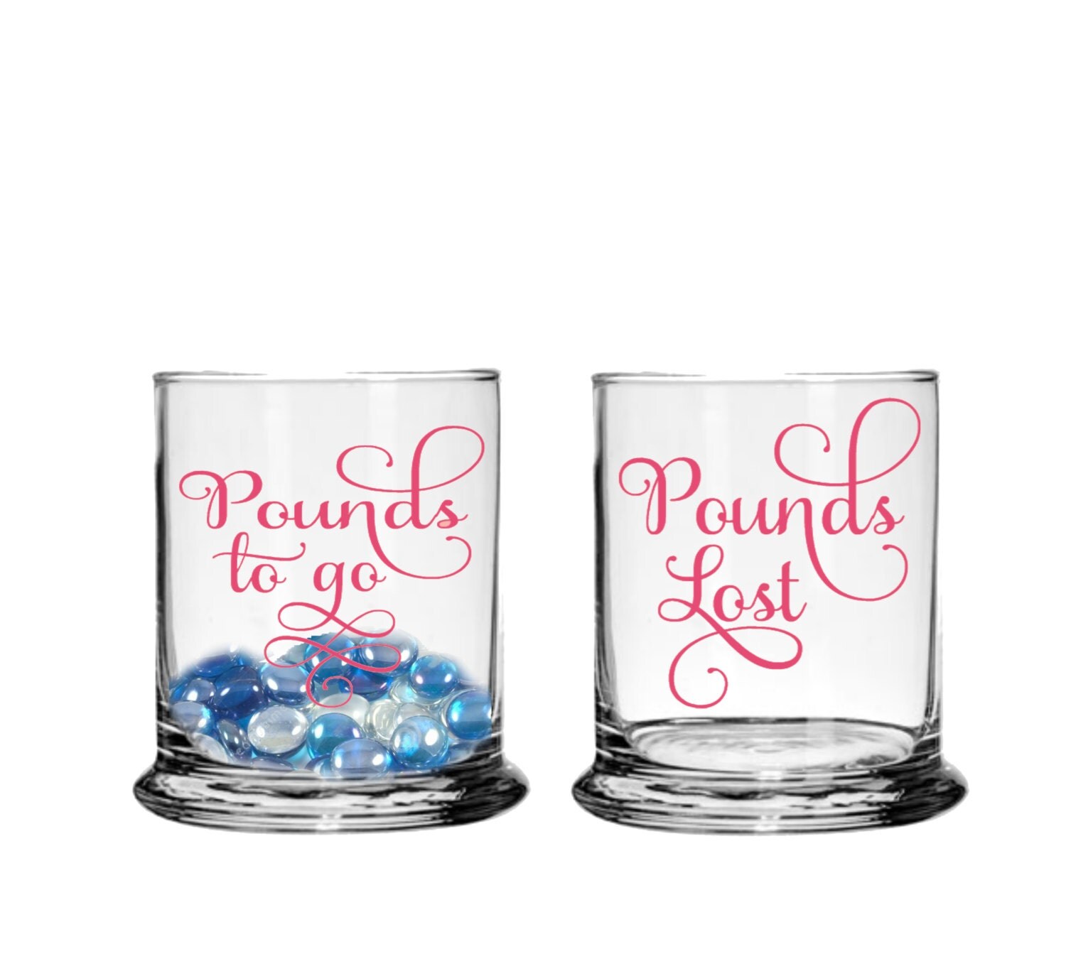 Pounds Lost Jar Pounds to go Jar Weight loss tracker jars