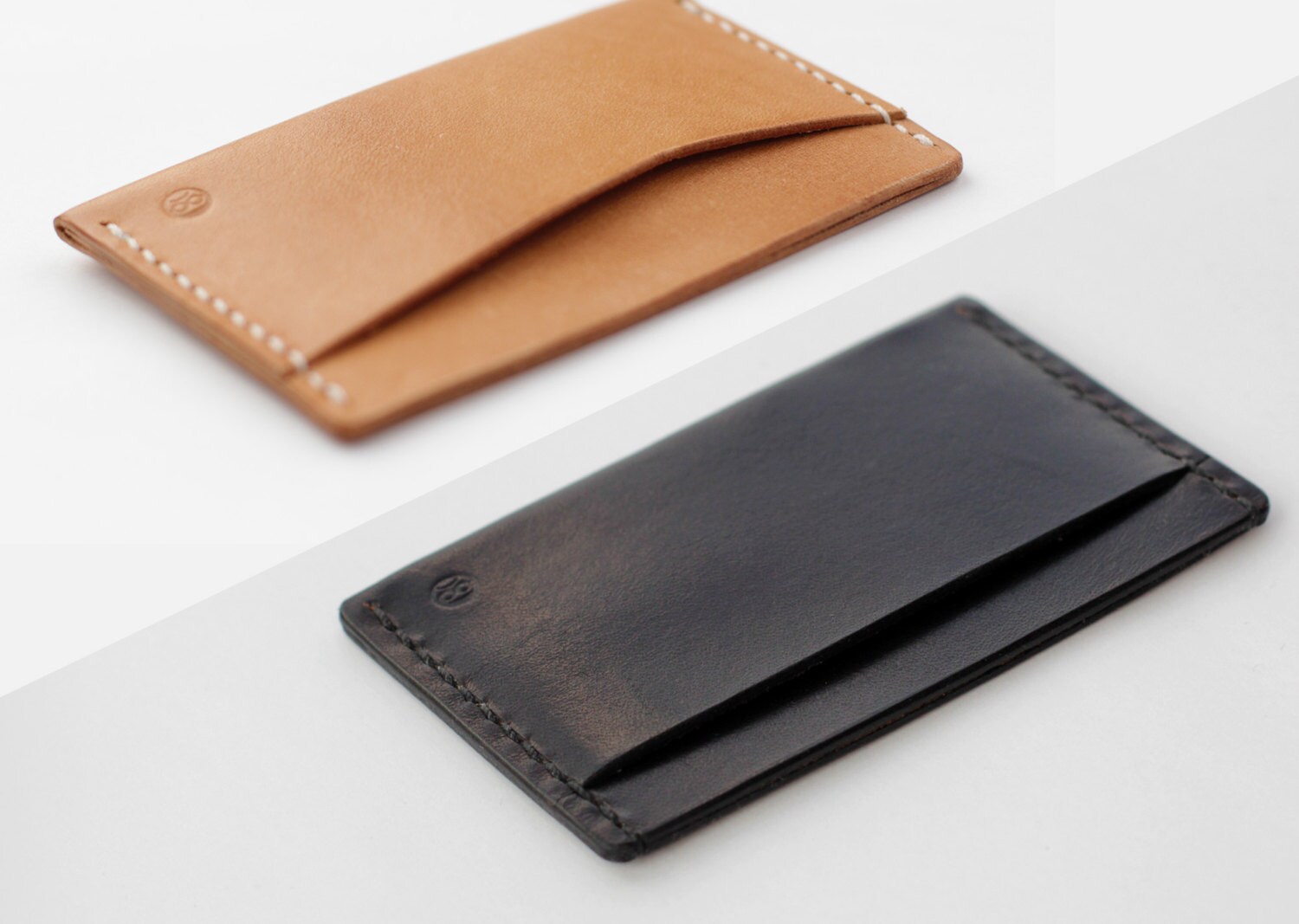 Leather name card holder / business card holder Hand