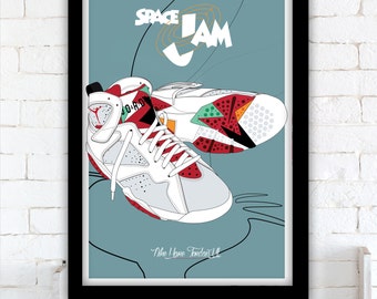 Space Jam" - Nike Air Jordan VII "Hare" poster - 1997