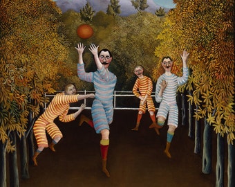 Henri Rousseau: The Football Players. Fine Art Print/Poster (00556)