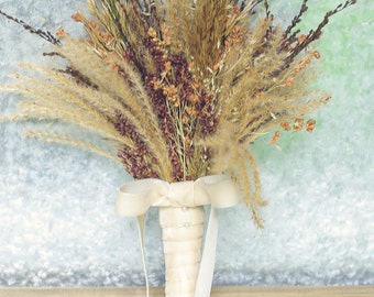 Fall wheat and grains bouquet. Bridal bouquet, bridesmaids bouquet, dried flower bouquet, fall flowers, autumn flowers, preserved flowers,