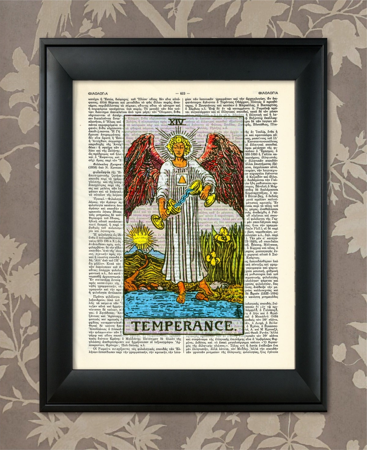 Temperance Tarot Card Print Tarot Card Poster Tarot Print