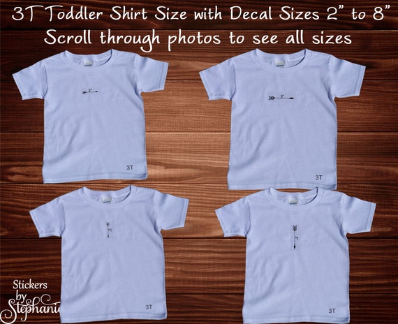 3t Toddler Childrens Shirt Size Guide By Stickersbystephanie