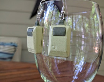 Miniature Apple Mouse Earrings