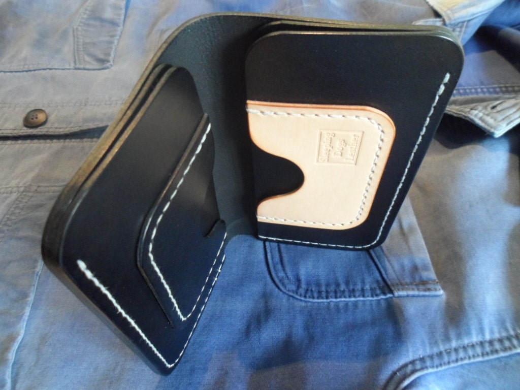 Leather long wallet Leather wallet Mens wallet Leather biker