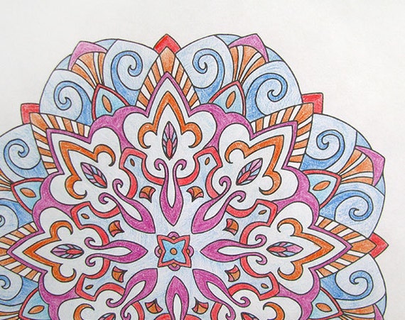 Adult Coloring Page Mandala 2