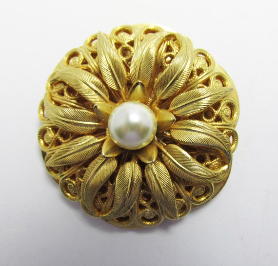 Vintage Collectible Lieba Scarf Clip Jewelry Gold