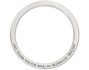 Personalised bracelet in silver, gold or rose gold. Perfect for graduation mothers day sister bridesmaid birthday. Personalized. Engraved.