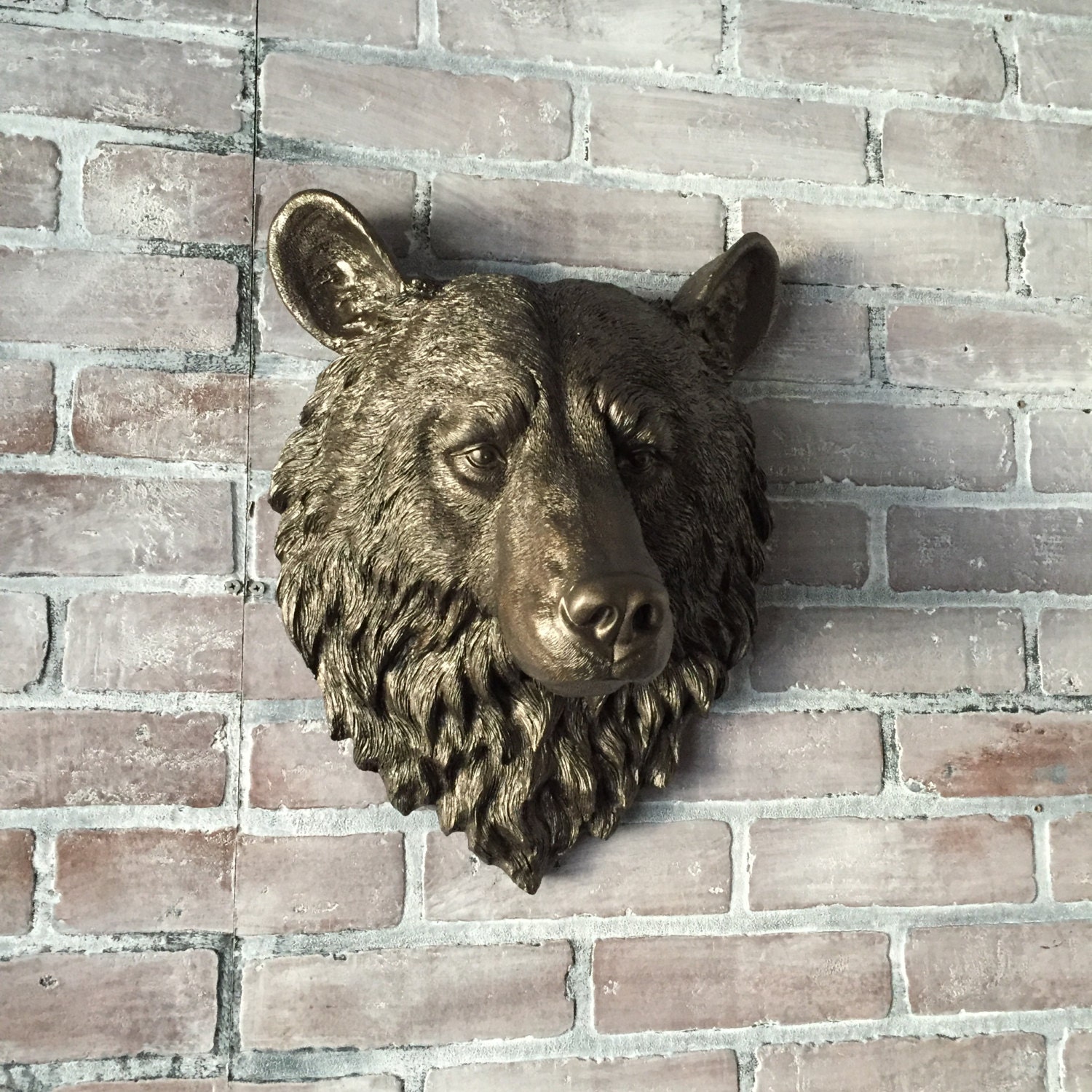 mounted bear head for sale