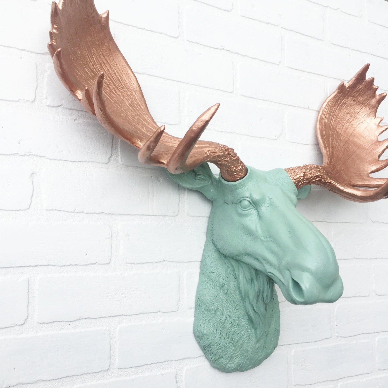 ANY COLOR Replica Moose Head Wall Mount // Cabin Decor // Fake