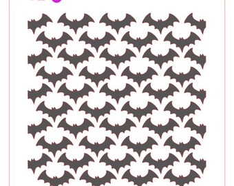 Bats Background Stencil