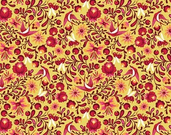 Tula Pink - The Birds and the Bees - Little Bits Honey (Half metre)