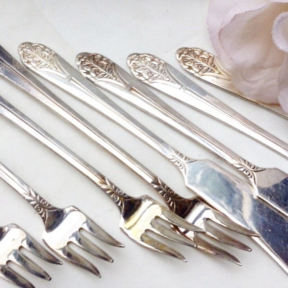 Antique Silverware Silver Flatware Claudia by AntiqueSilverArt