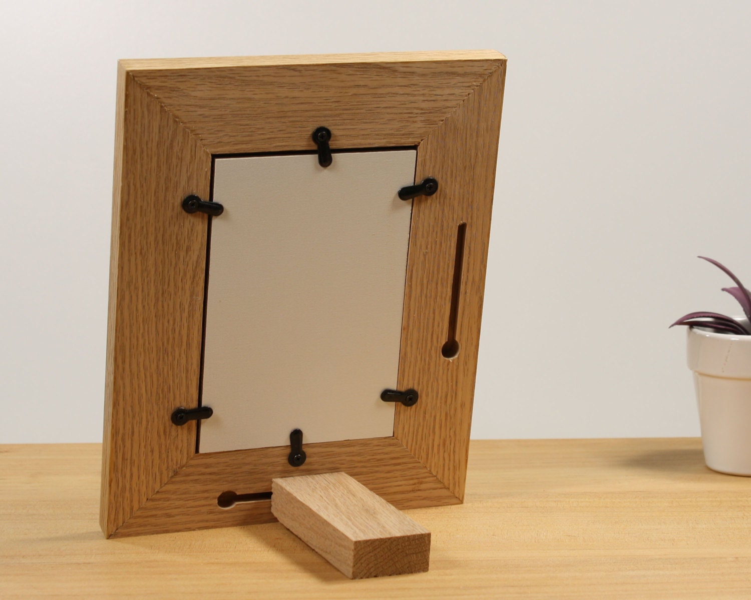 4x6 Picture Frame, Solid Wood Photo Frame, Wood Craft Desk Frame