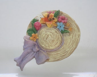 Vintage Summer Hat Pin, Flower Hat Pin, Women's Pin